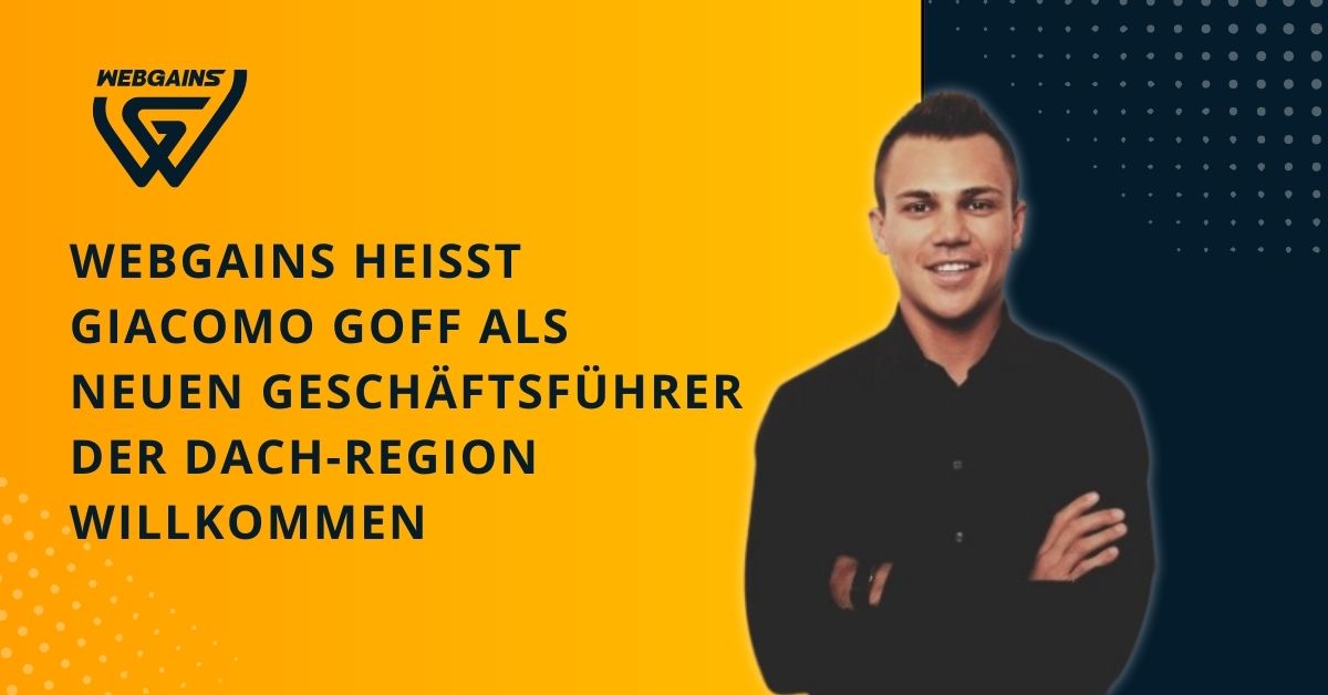 Webgains heißt Giacomo Goff als neuen Geschäftsführer der DACH-Region willkommen