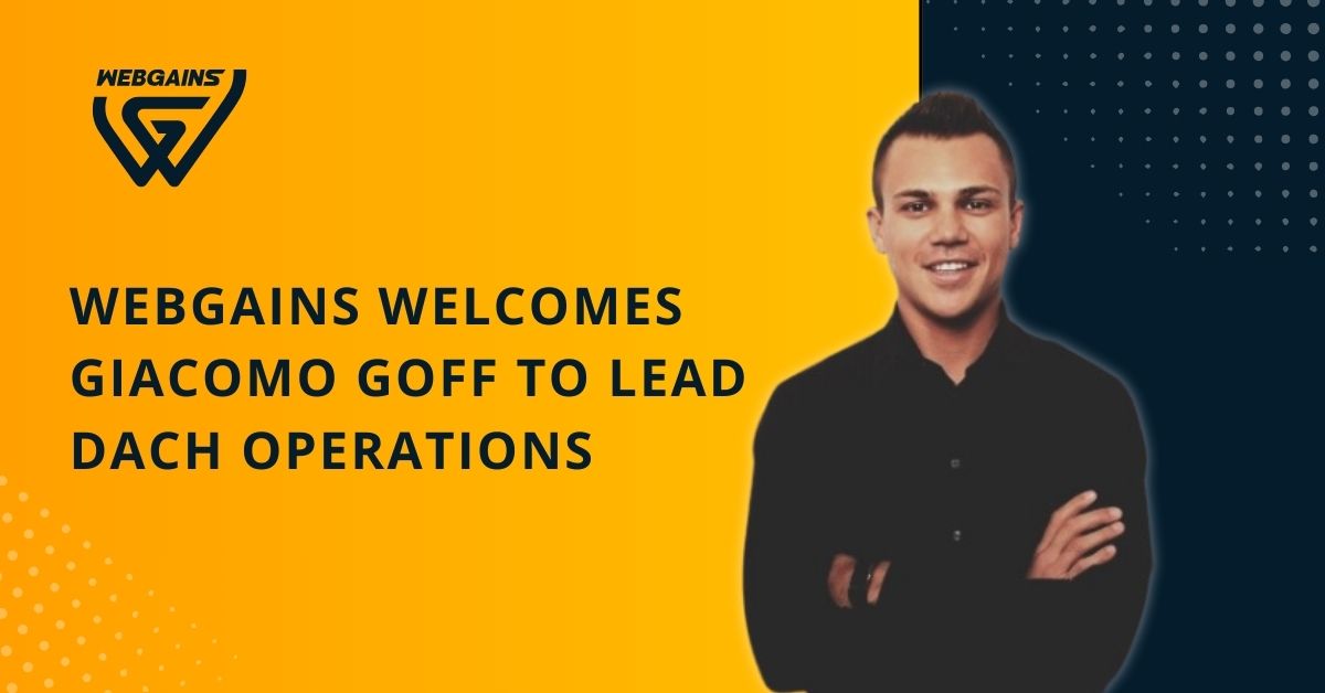 Webgains welcomes Giacomo Goff to head up operations in the DACH region