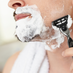 man shaving