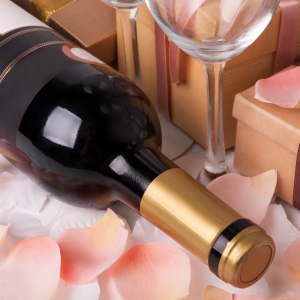 a bottle of red wine